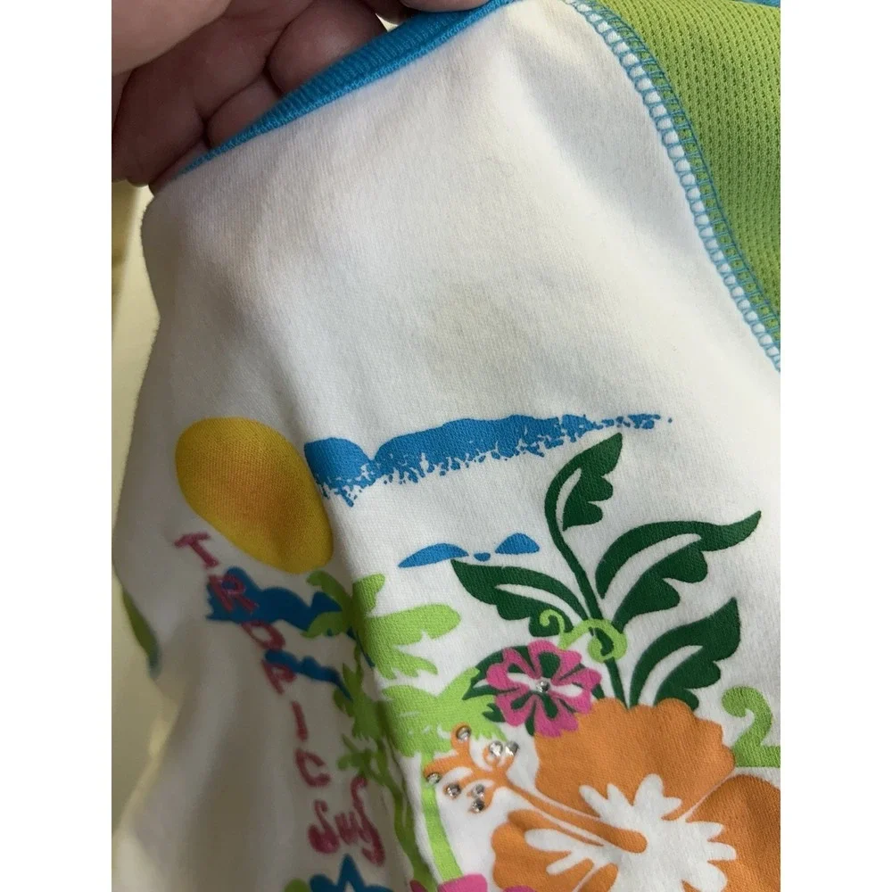 VTG Y2K No Kiddin Hibiscus Tropic Surf 2 Pc Set Girls Size 5/6
